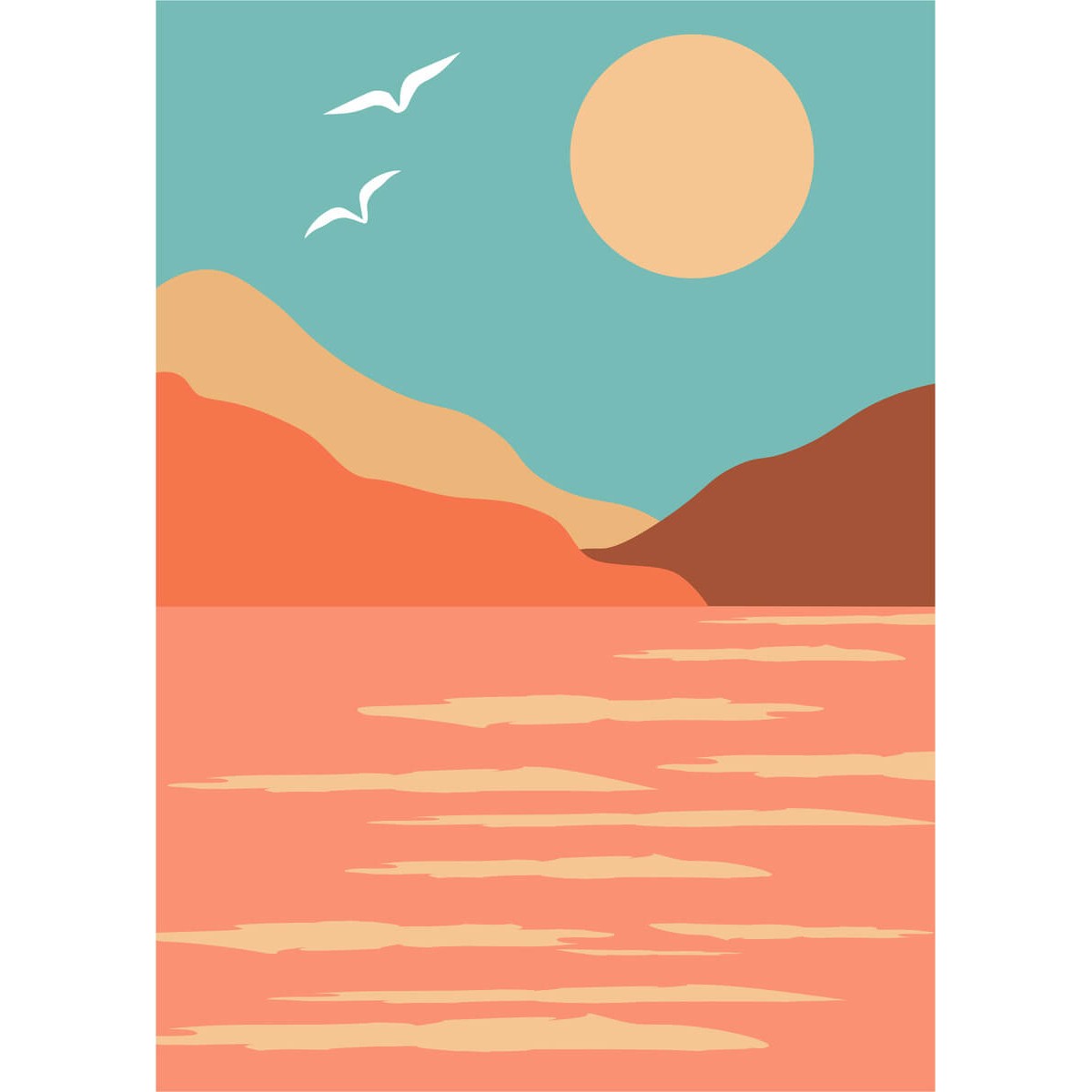 Tableau Mural Plage ILLUSTRATION tableau en verre synthétique, CEANOTHE