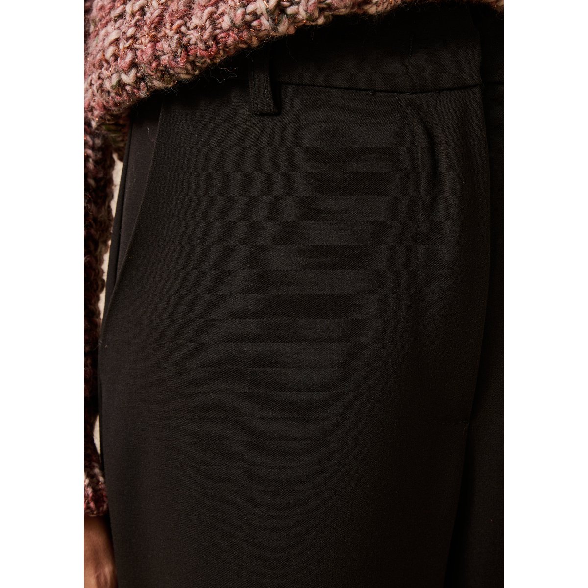 Pantalon 7/8ème droit et large noir, LA FEE MARABOUTEE