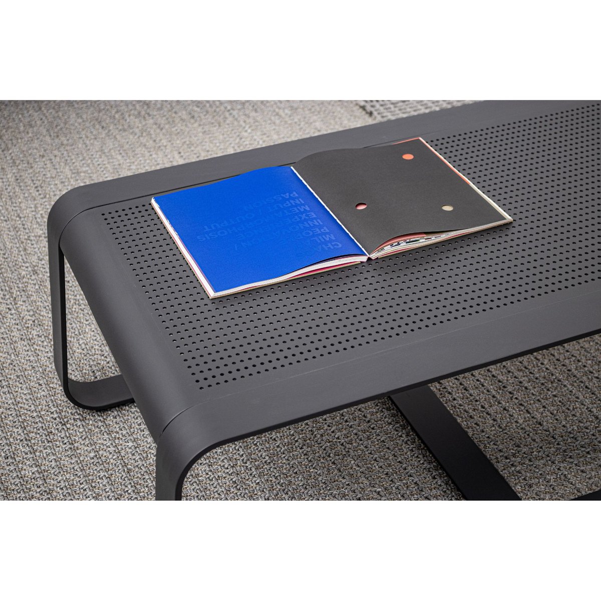Table basse de jardin rectangulaire en métal L105 - ETRETAT anthracite, HELLIN, DEPUIS 1862
