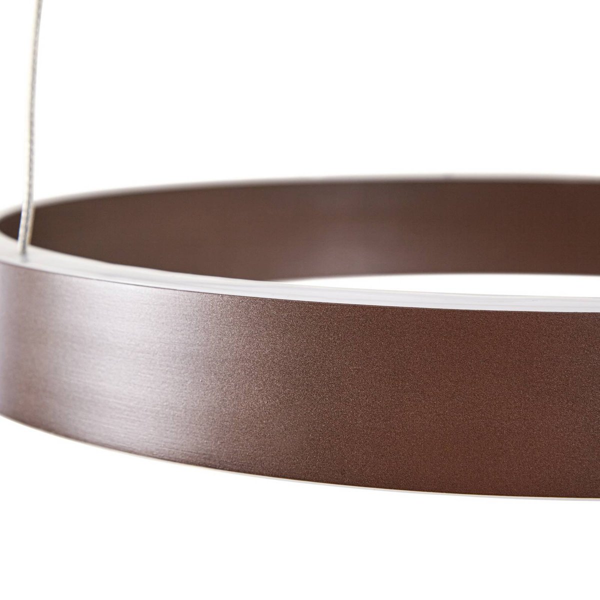 Suspension en métal moderneLED, Yonam marron café, blanc, LUCANDE