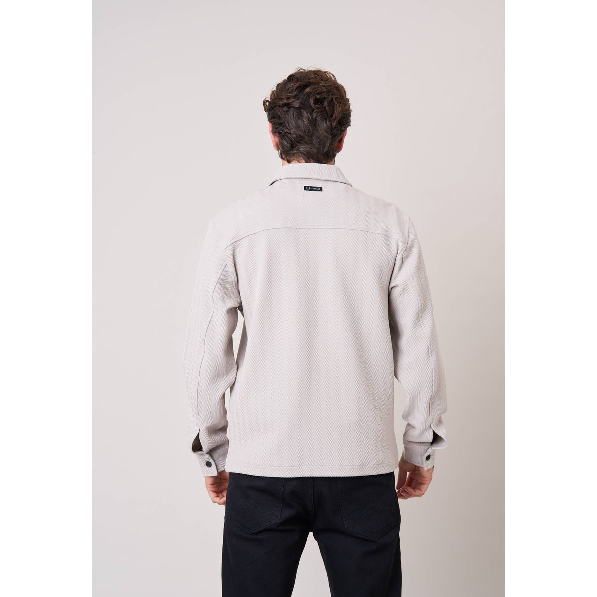 Chemise confort homme en chevron JOLIAN chalk, DEELUXE
