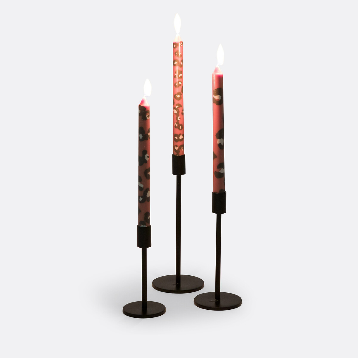 Set of 3 Azhar Leopard Print Candles leopard, LA REDOUTE INTERIEURS