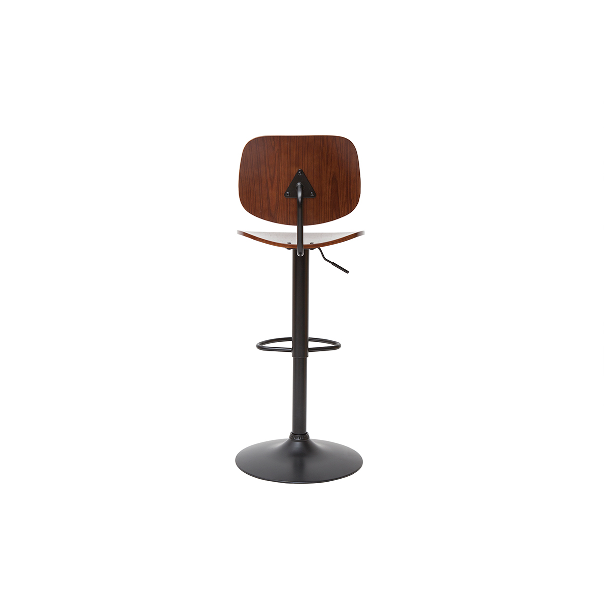 Tabouret de bar relevable TOBIAS marron, MILIBOO