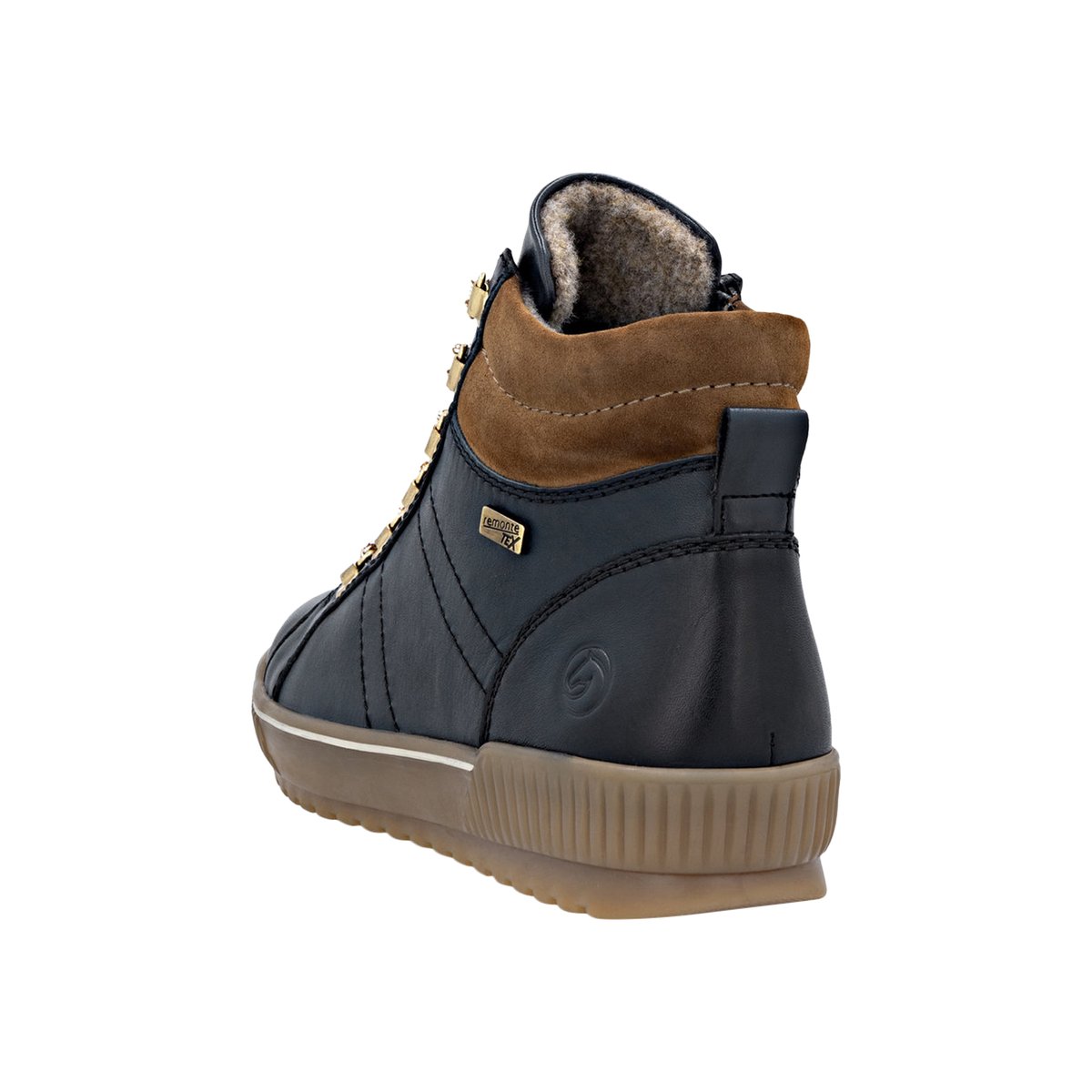 Basket Montante Cuir Rock bleu-combi, REMONTE