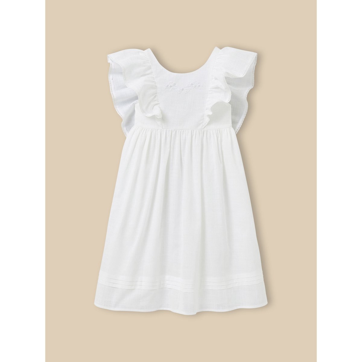 Robe  Alma - Cortège Arabesque blanc casse, CYRILLUS