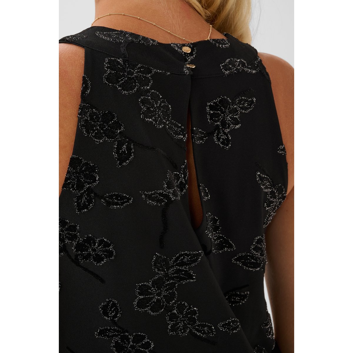 Blouse sans manches noir pitch black, CREAM
