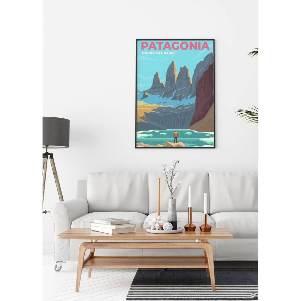 Affiche Patagonia blanc, L'AFFICHERIE