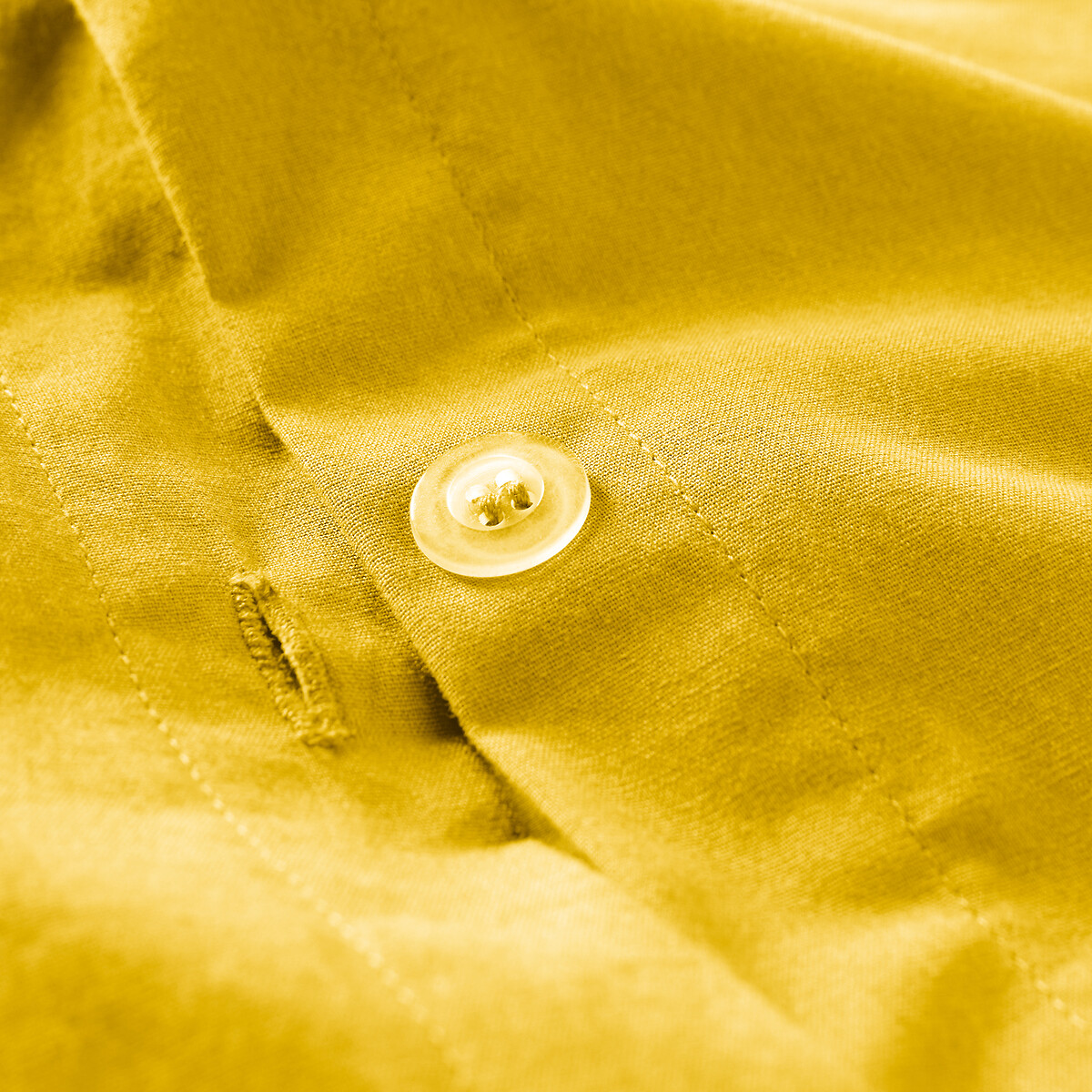 Funda nórdica lisa de algodón lavado, Scenario amarillo girasol, LA REDOUTE INTERIEURS