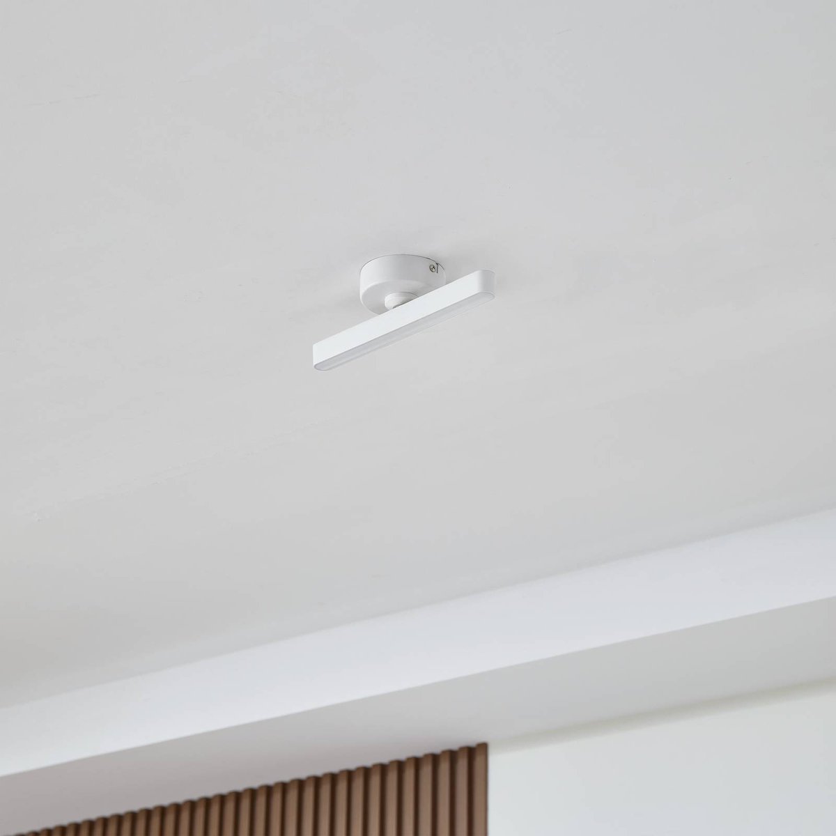 Plafonnier en métal moderneLED, Eldrin blanc, LINDBY