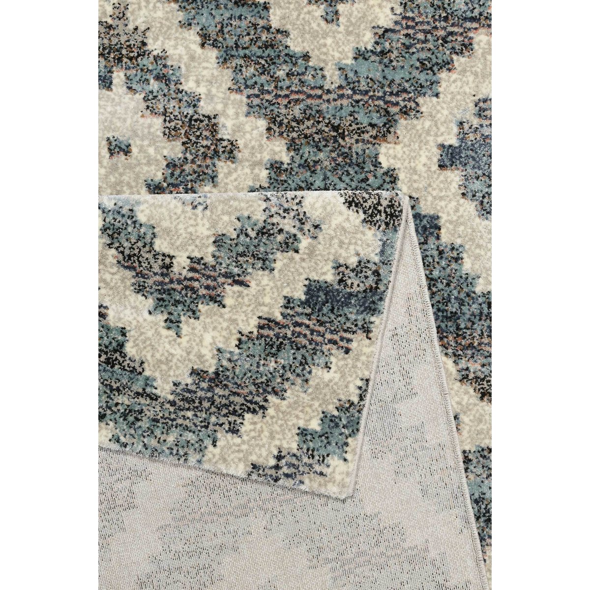 Tapis velours ras motif ethnique , PASSION 2.0 gris, bleu, beige, WECON HOME