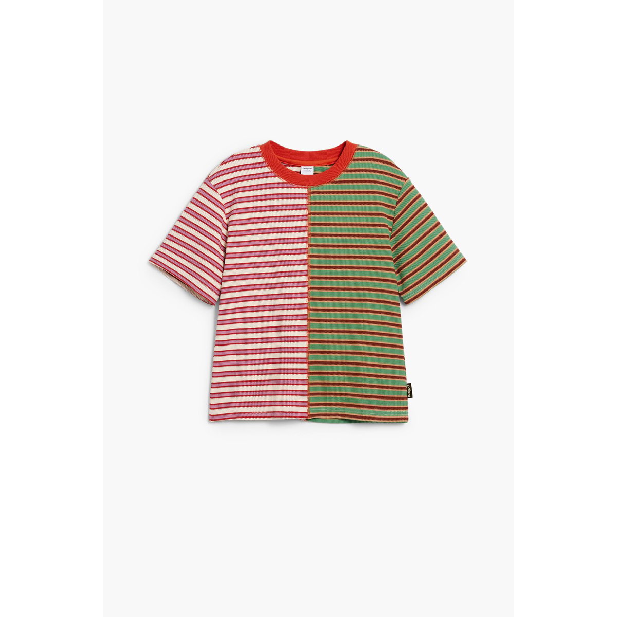 T-shirt bicolore à rayures multicolore, DESIGUAL