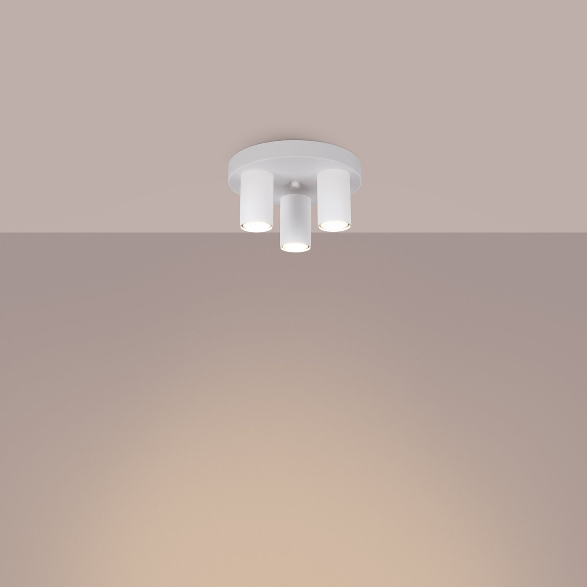 Plafonnier Acier Blanc GU10 3 Lagos blanc, EDEN