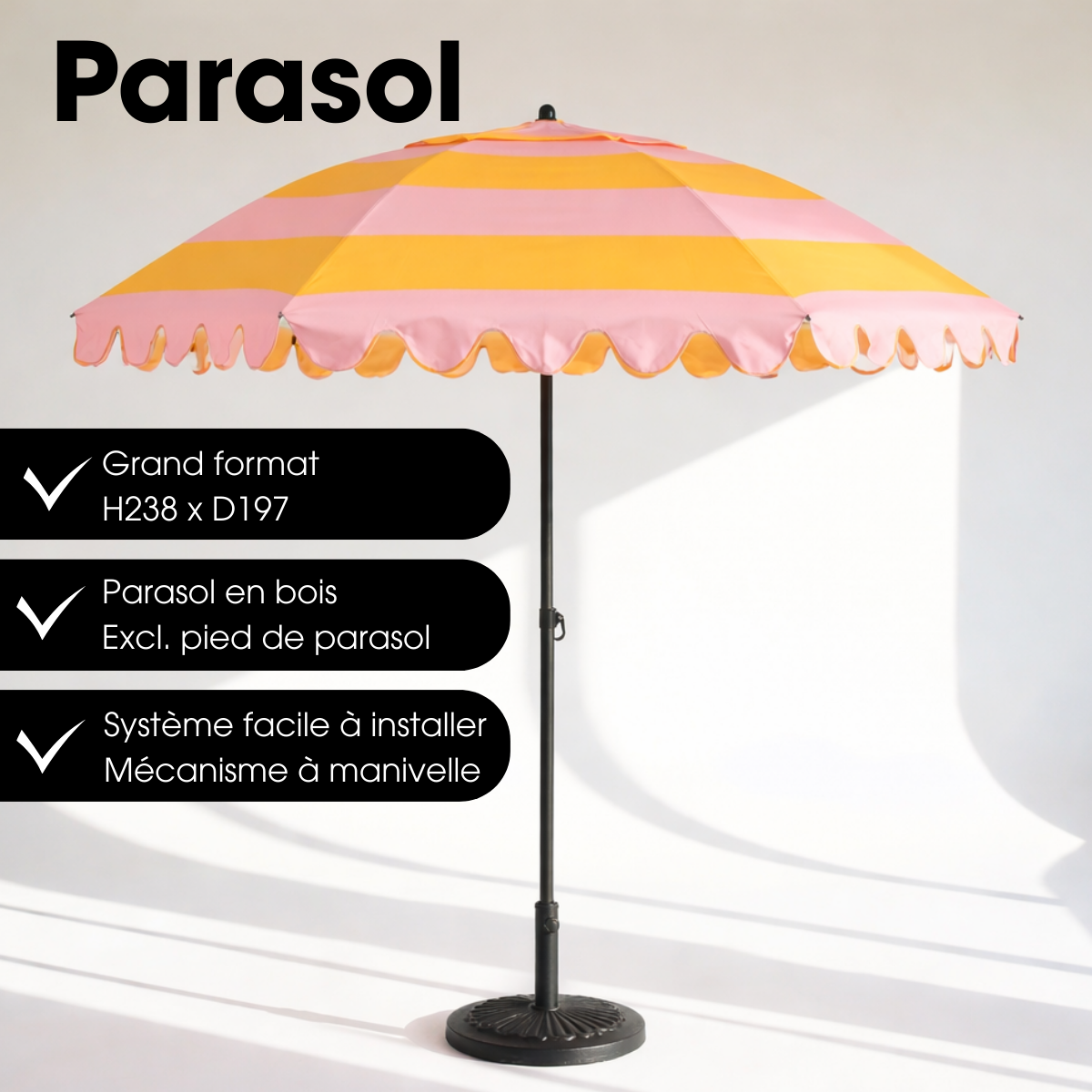 Parasol jaune, MICA DECORATIONS