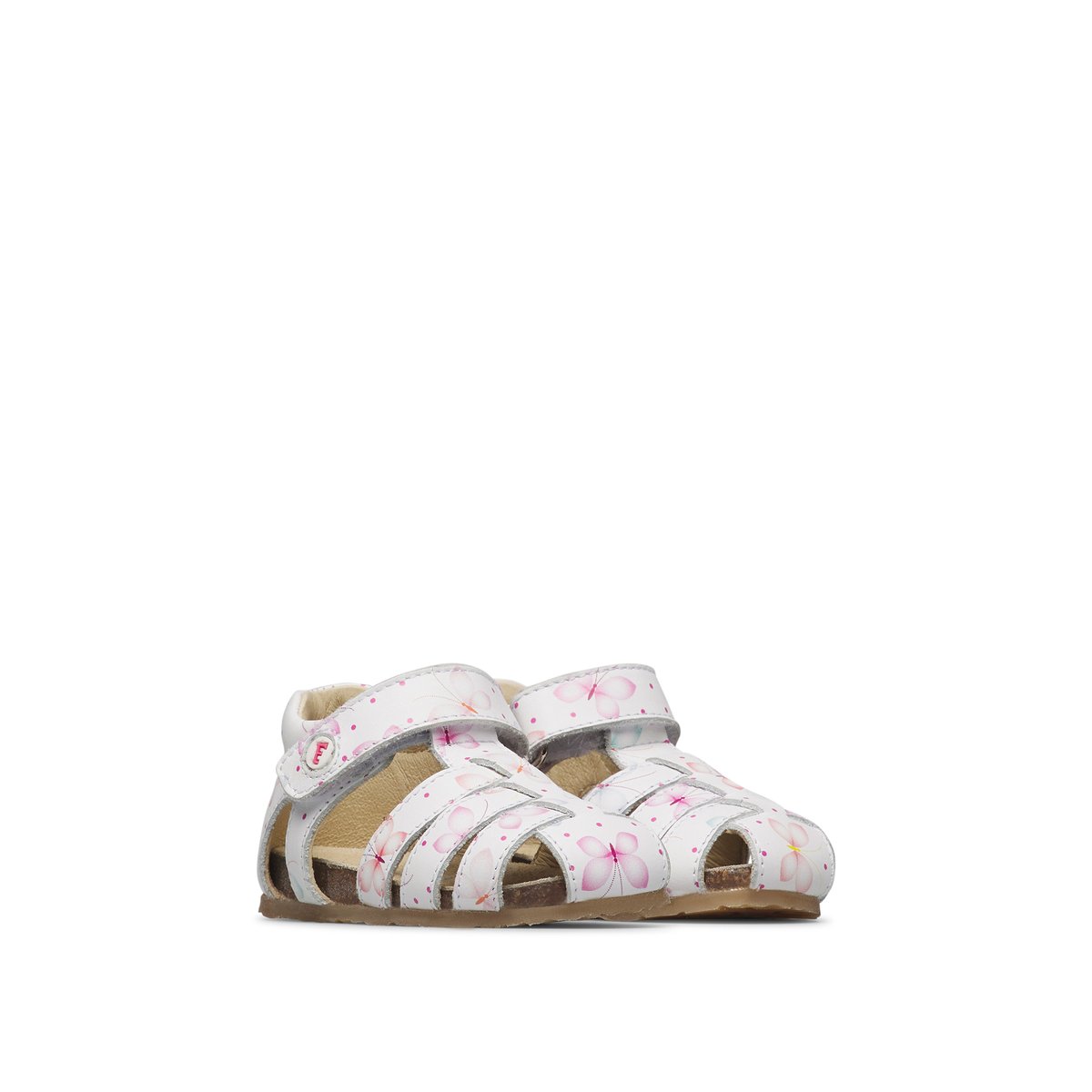 Sandales semi-fermées en cuir ALBY blanc-, FALCOTTO