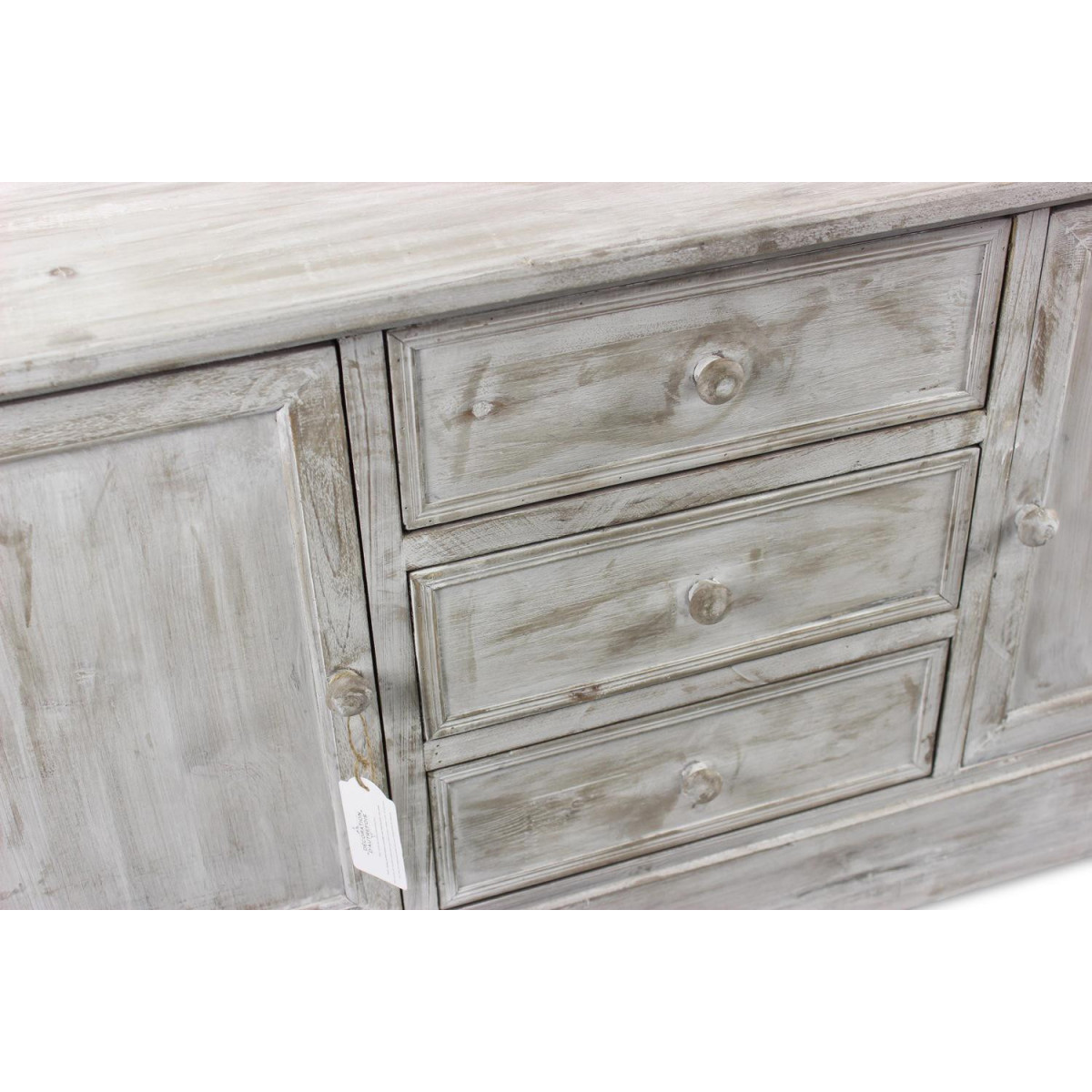 Buffet 3 tiroirs blanc, DECORATION D’AUTREFOIS