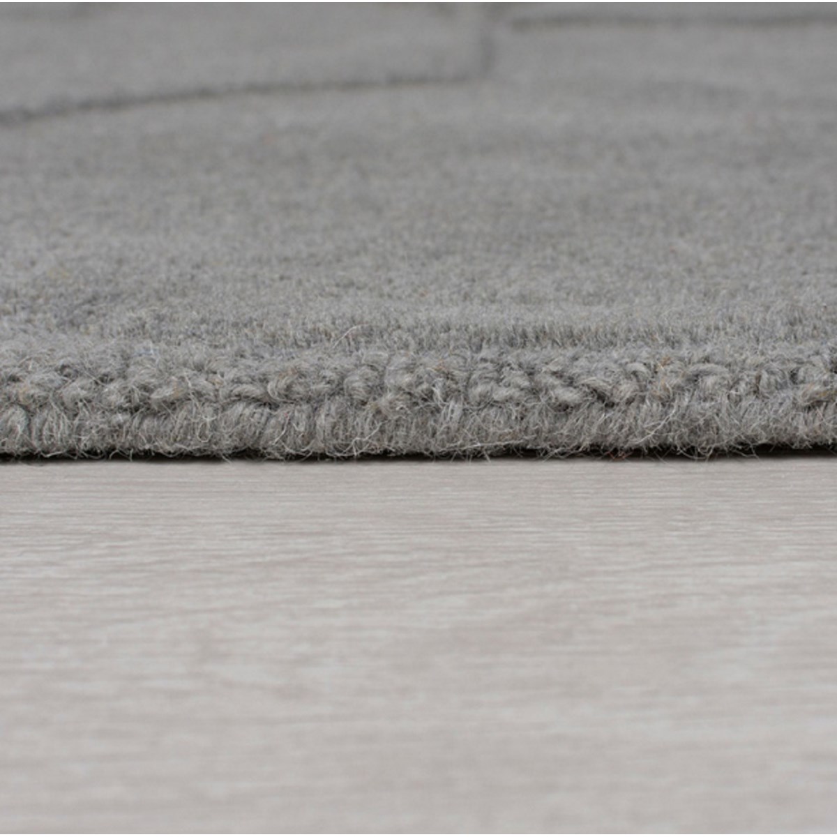 Tapis salon et chambre laine tufté main DIDI gris, NOVATREND