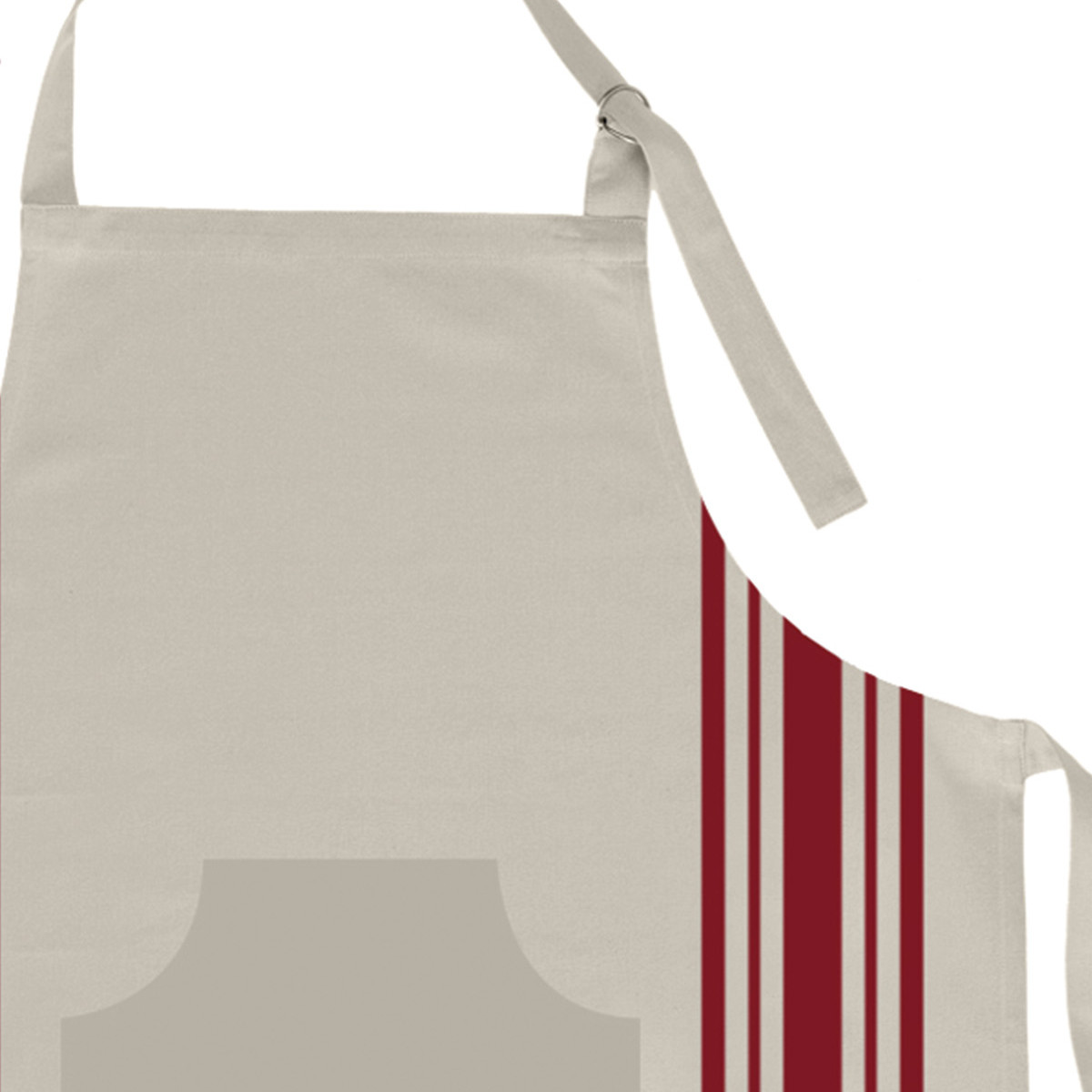 Tablier de cuisine en coton PURELIFE blanc, SENSEI MAISON
