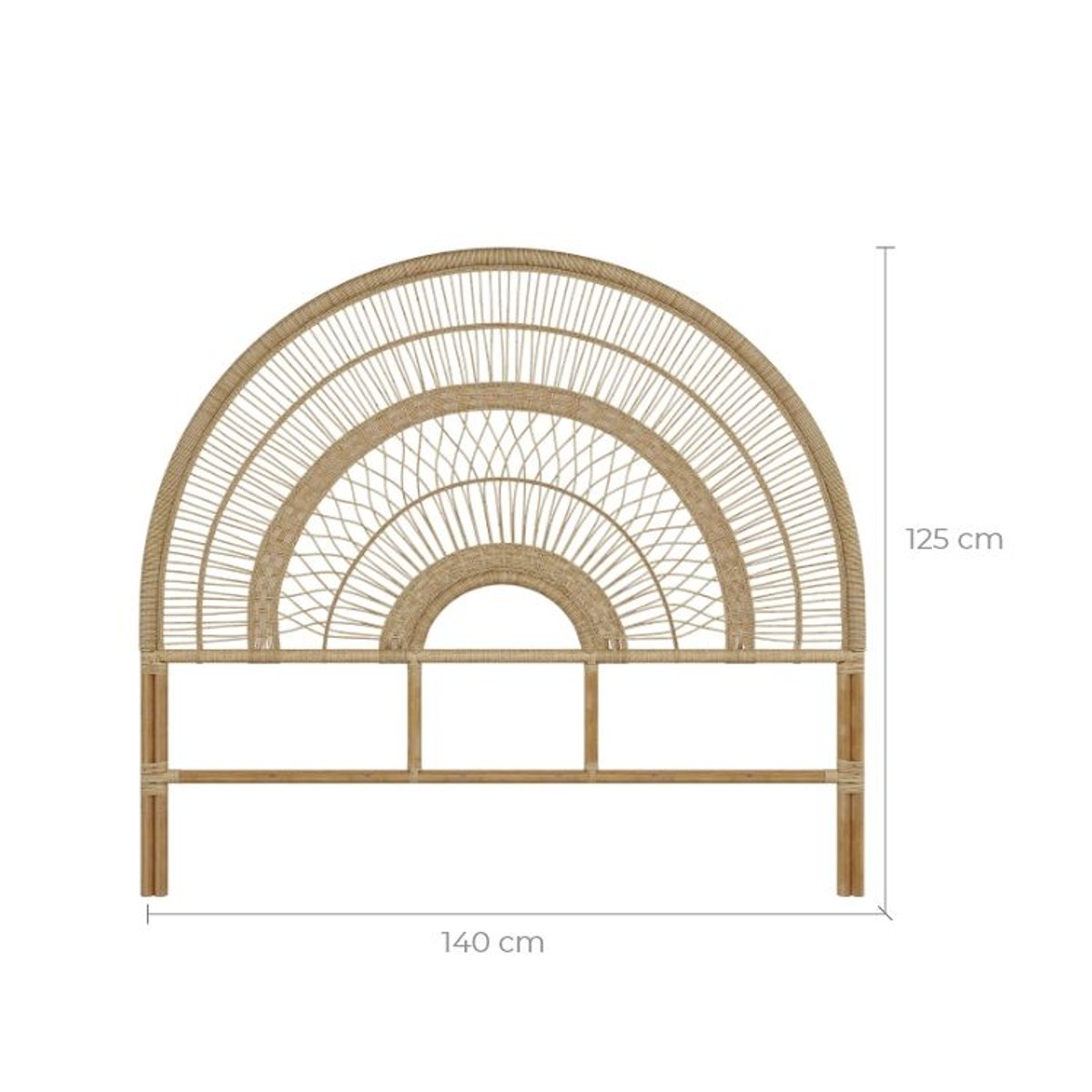 Tête de lit en rotin - ASTÉRIA naturel, MAISON PAVANE