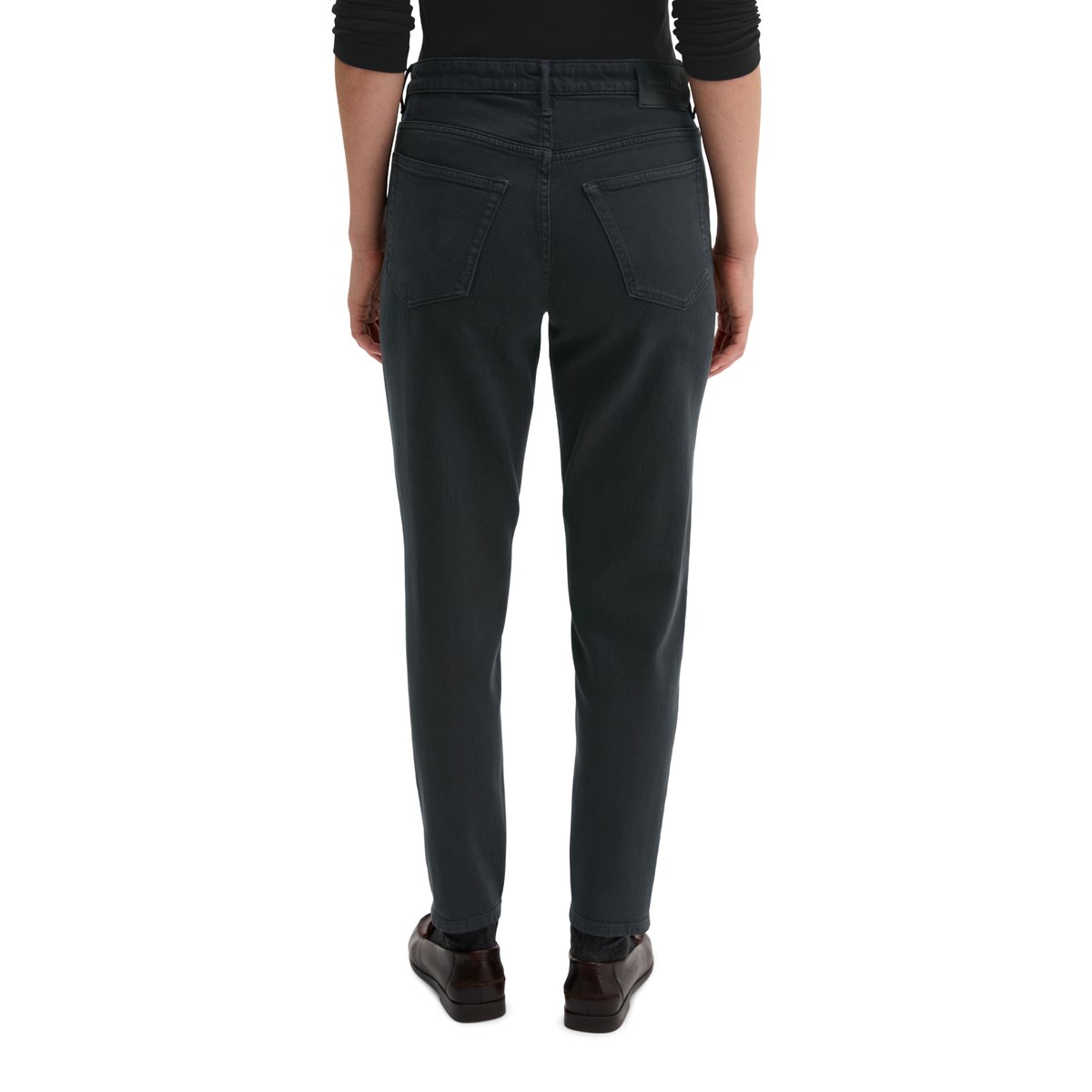 Jeans modèle Mala, coupe slim et longueur courte en coton bio extensible gris, MARC O'POLO