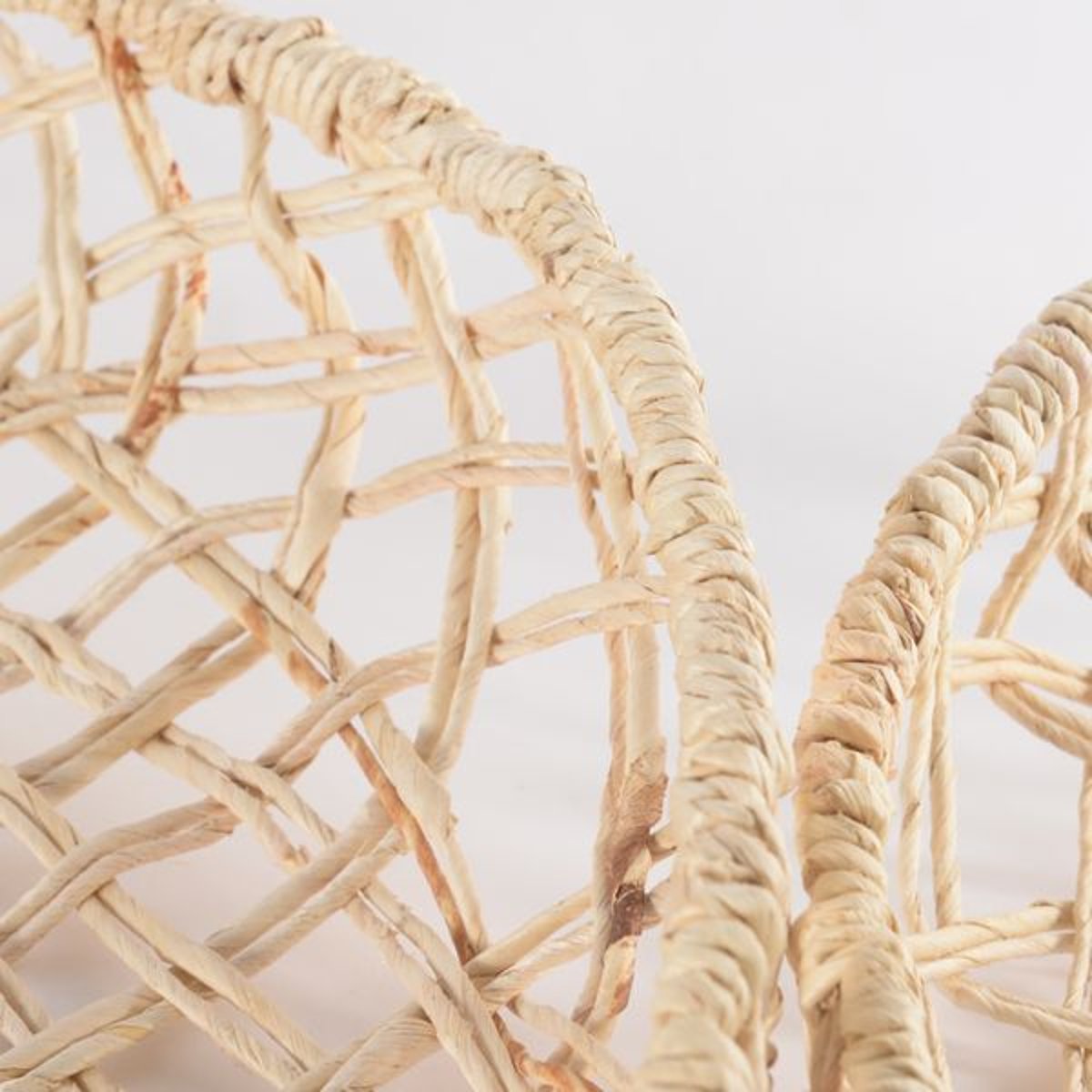 Set 3 plateaux en Abaca naturel, ZAGO