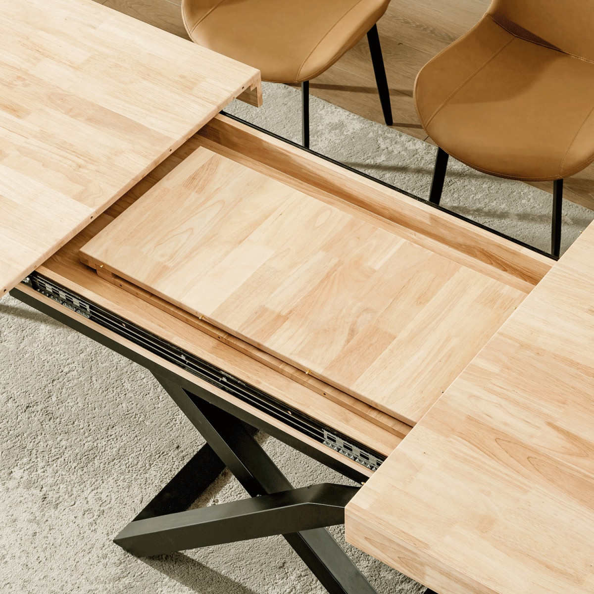 Table basse extensible convertible en bois - ALBA taupe, MATHI DESIGN