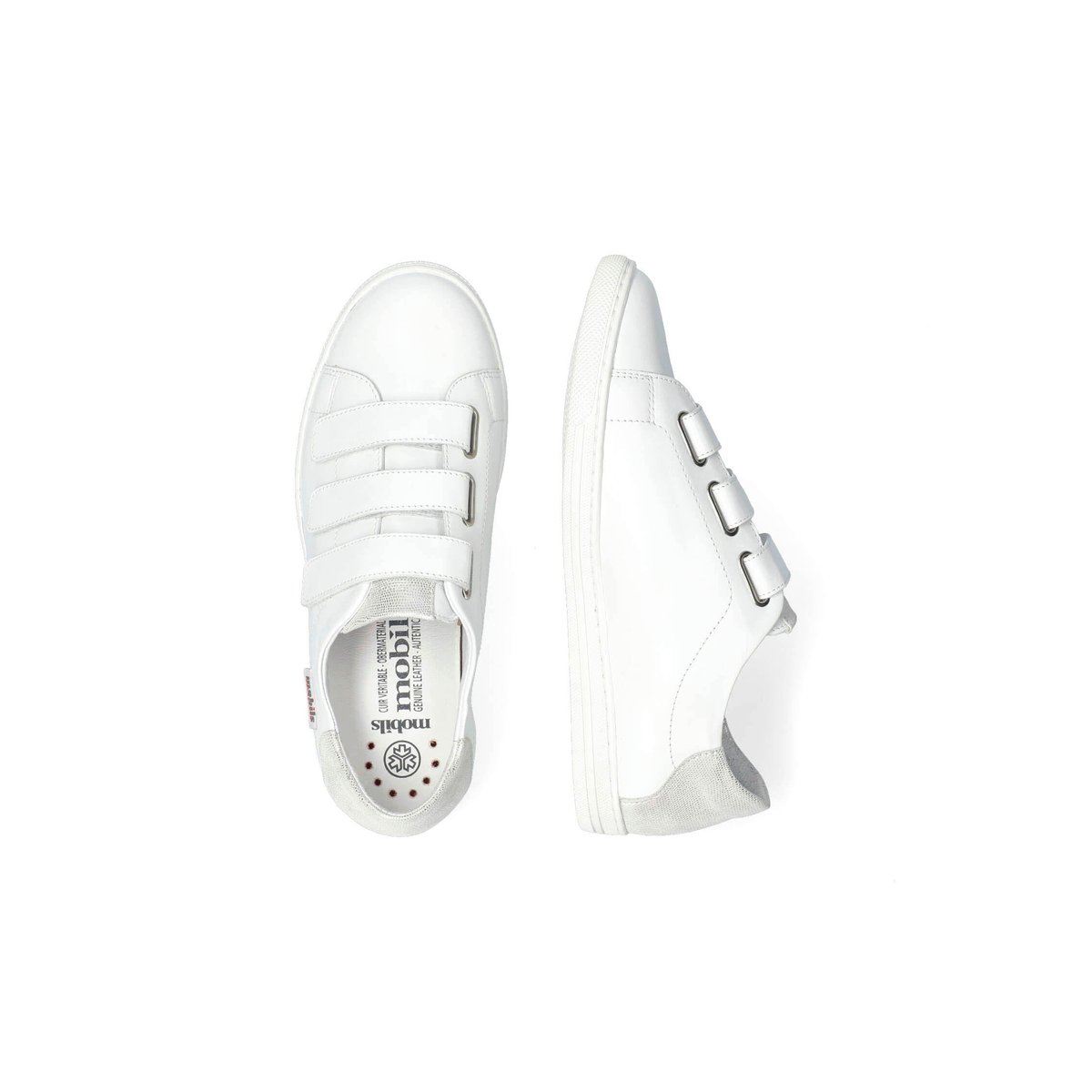Baskets en cuir HELOISE blanc p5136909, MEPHISTO