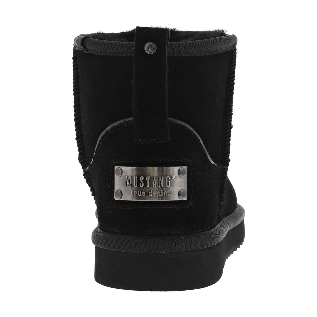 Boots cuir de vachette noir, MUSTANG