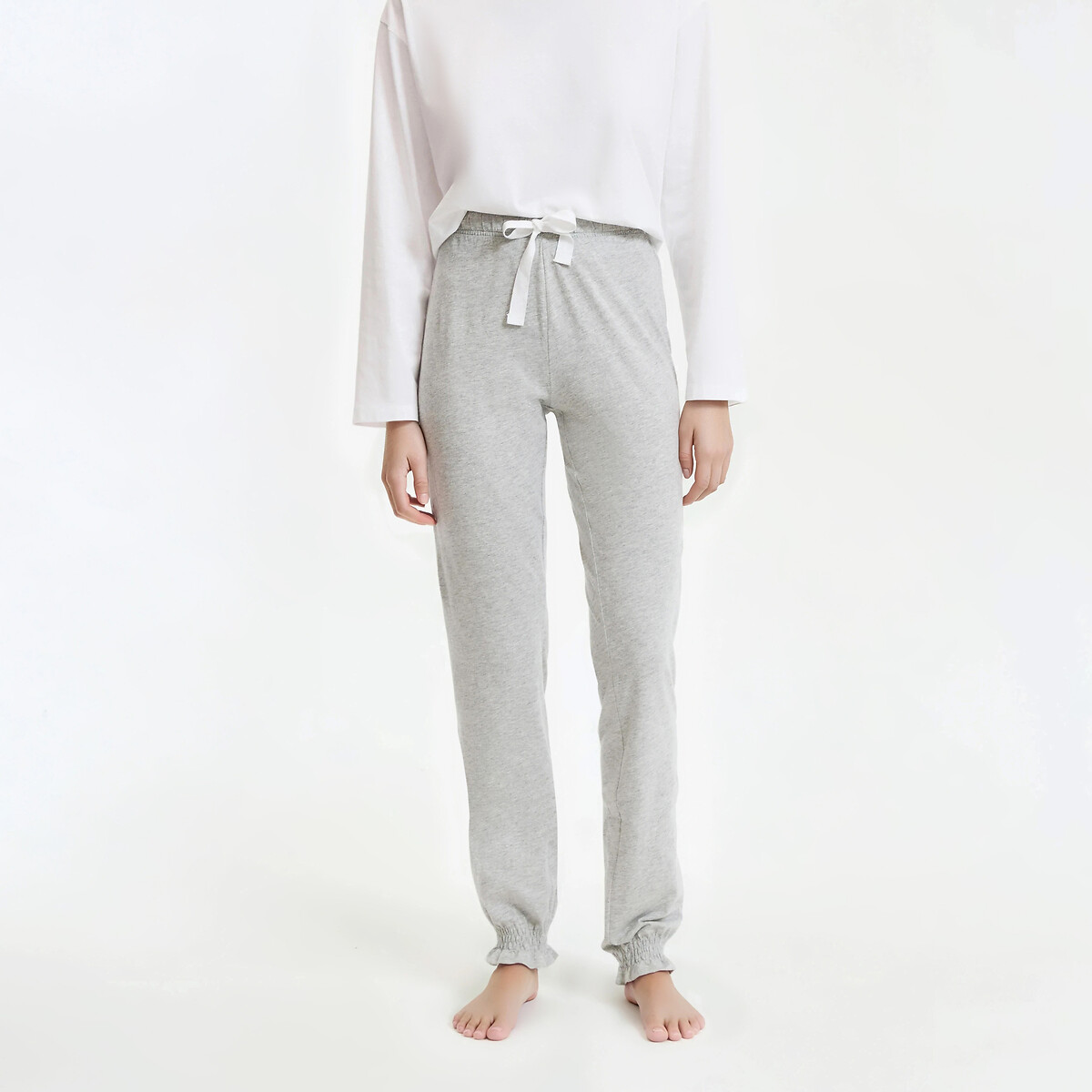 Pantalón de pijama gris jaspeado claro, SO'HOME