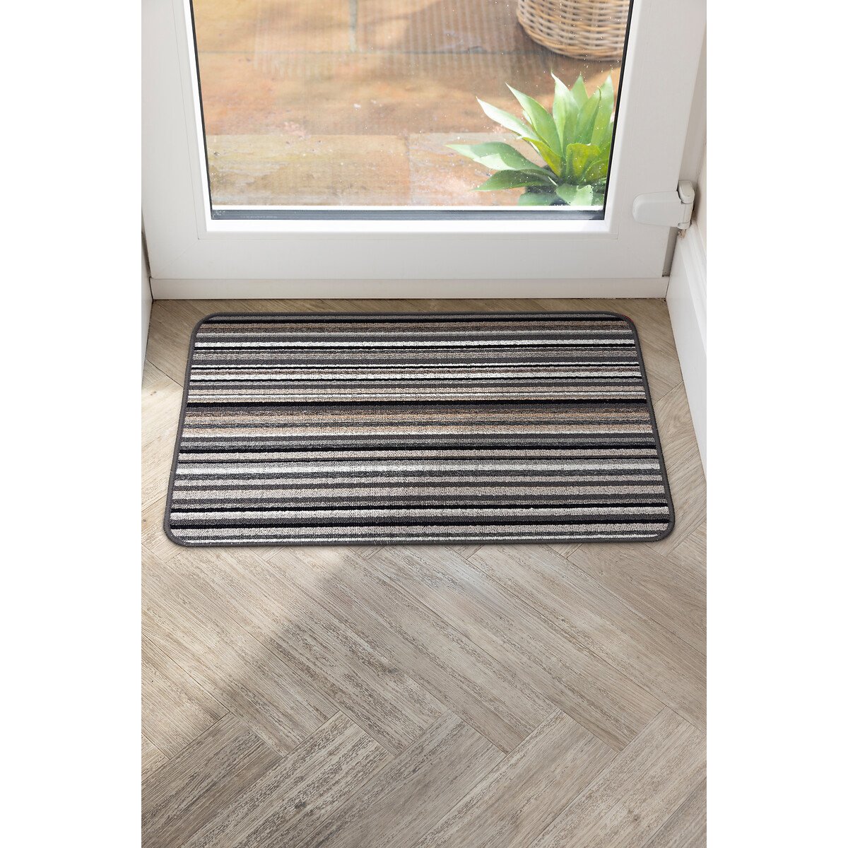 My Stain Resistant Candy Multi Mono Stripe Doormat white/black striped, MY MAT