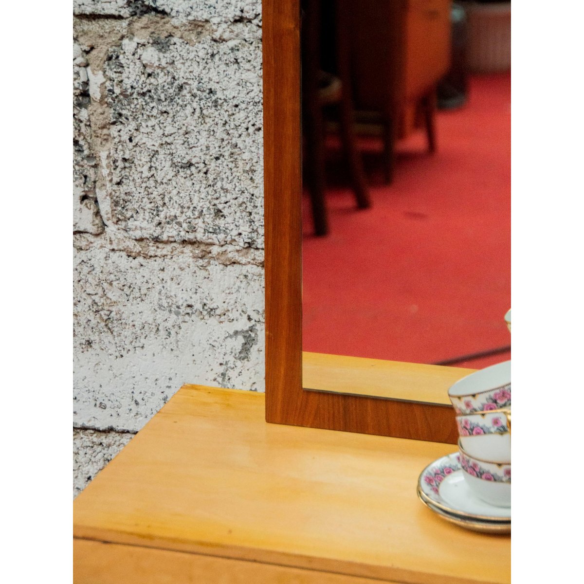 Miroir rétroviseur en bois Igor N°825 - Bon état bois, DEBONGOUT