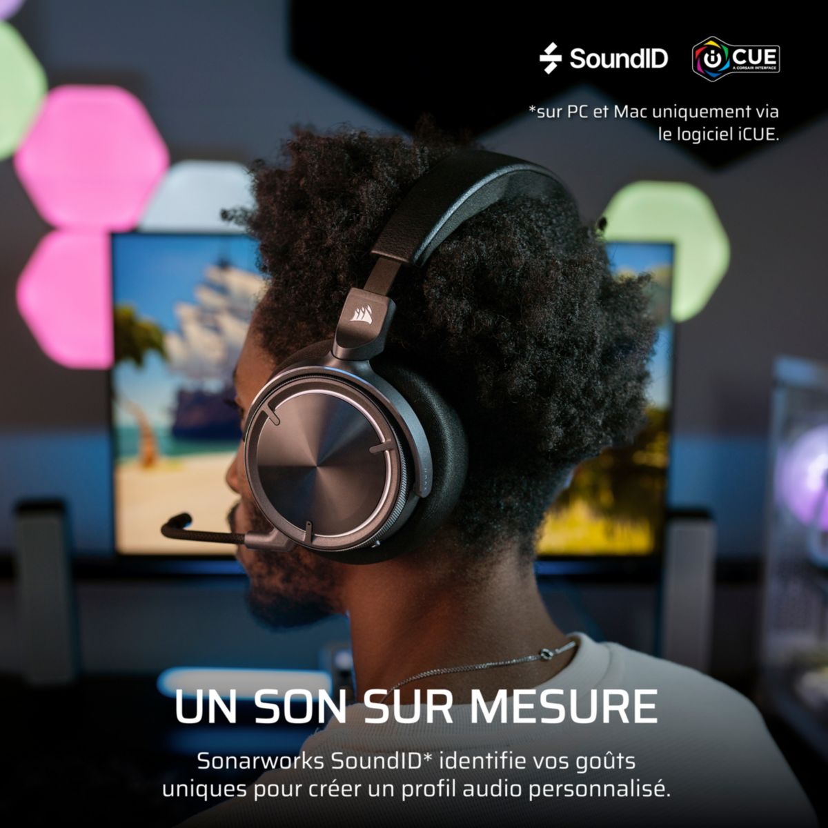 Casque gamer VIRTUOSO MAX WIRELESS Carbon couleur unique, CORSAIR