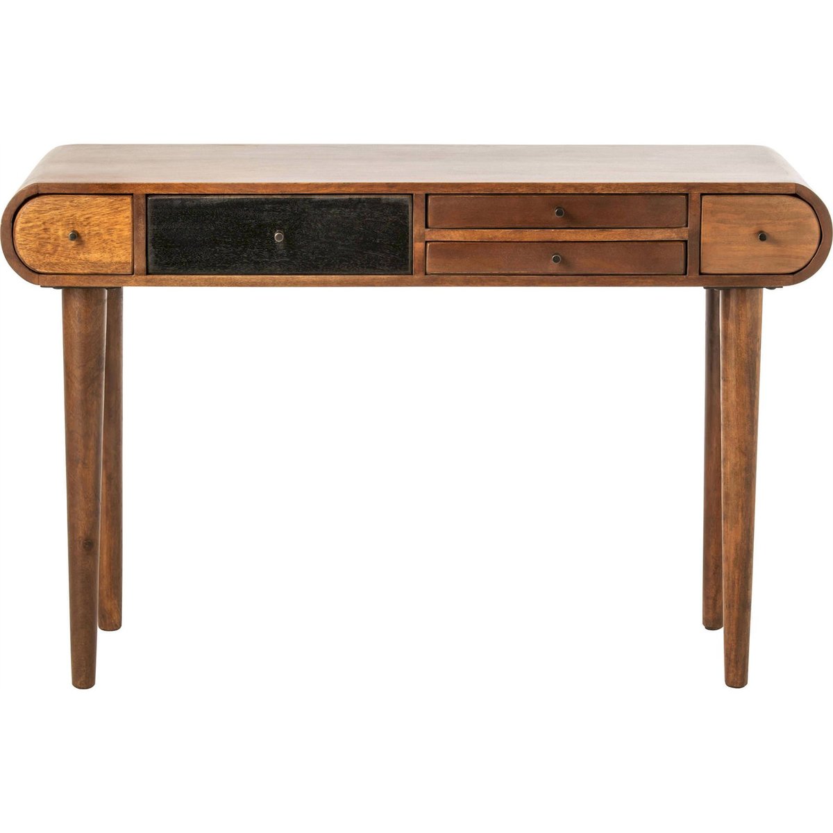 Console en bois de manguier à tiroirs naturel et noir, RECOLLECTION