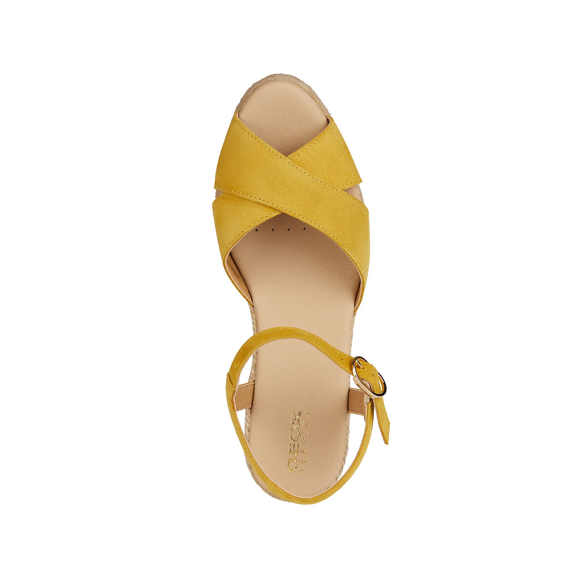 Espadrilles compensées Gelsa jaune, GEOX