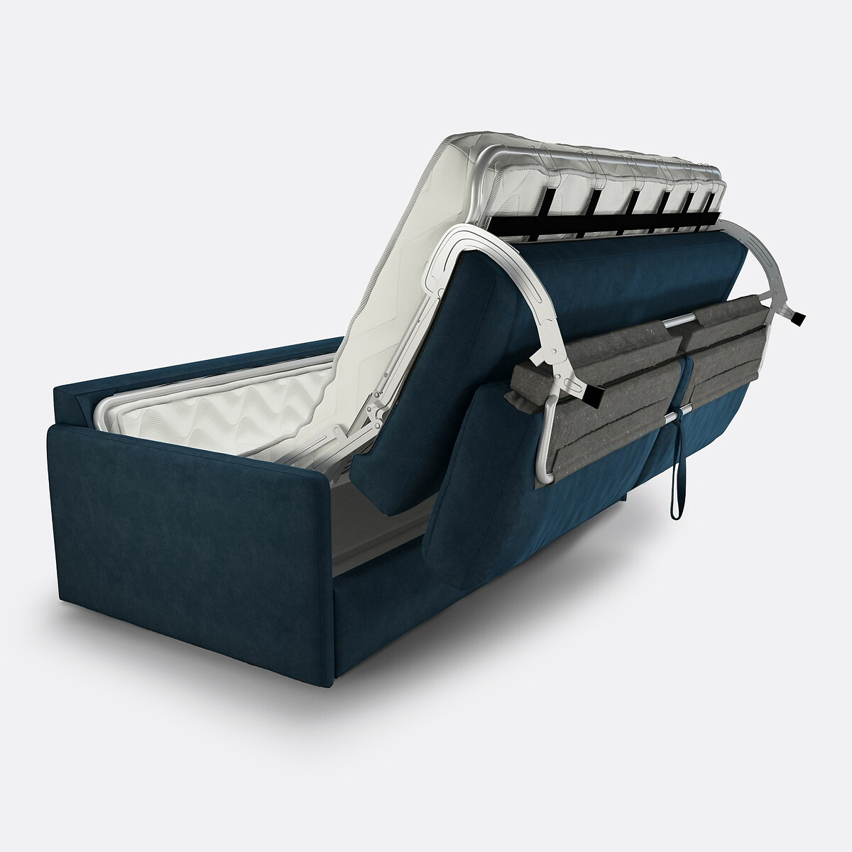 Canapé-lit en velours, 2, 3 ou 4 places, confort Bultex®, MARTA bleu de prusse, LA REDOUTE INTERIEURS
