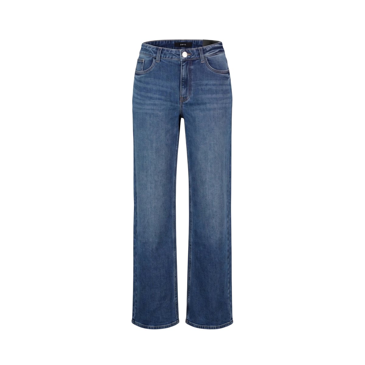 Jean basique à jambes larges middle blue denim, ZERO