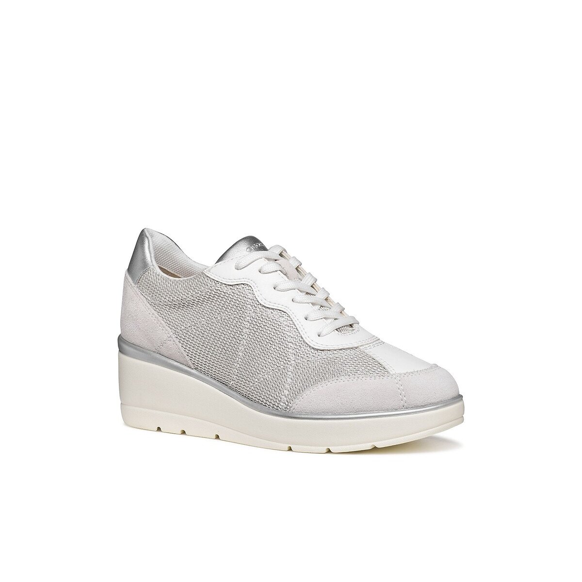 Wedge-Sneakers aus Leder Ilde cremeweiss, GEOX