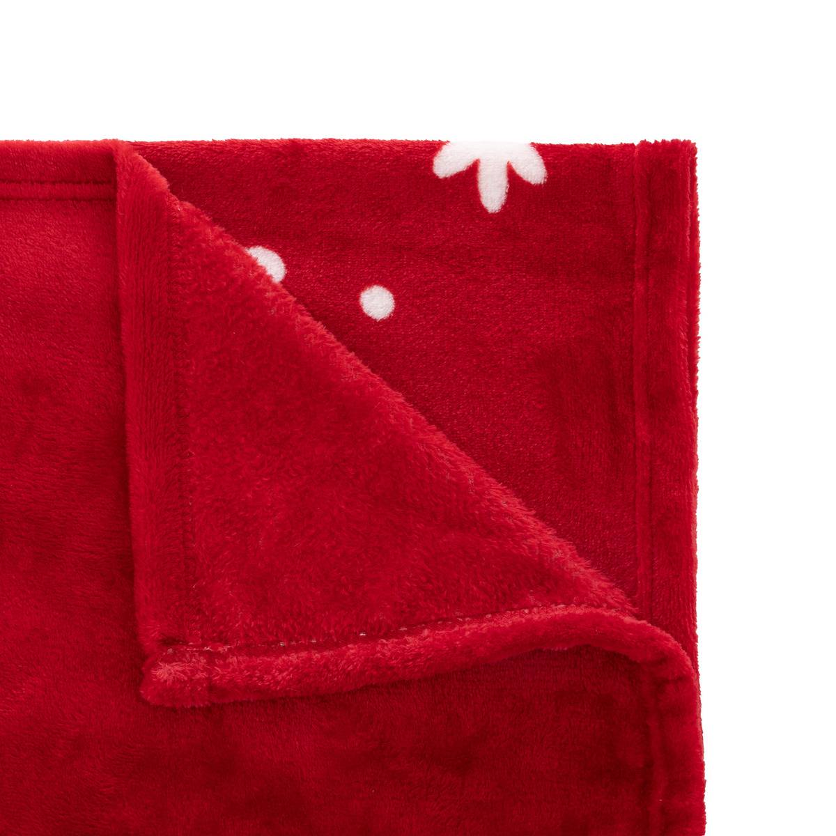 Plaid rouge merry christmas 130X180cm rouge, ATMOSPHERA