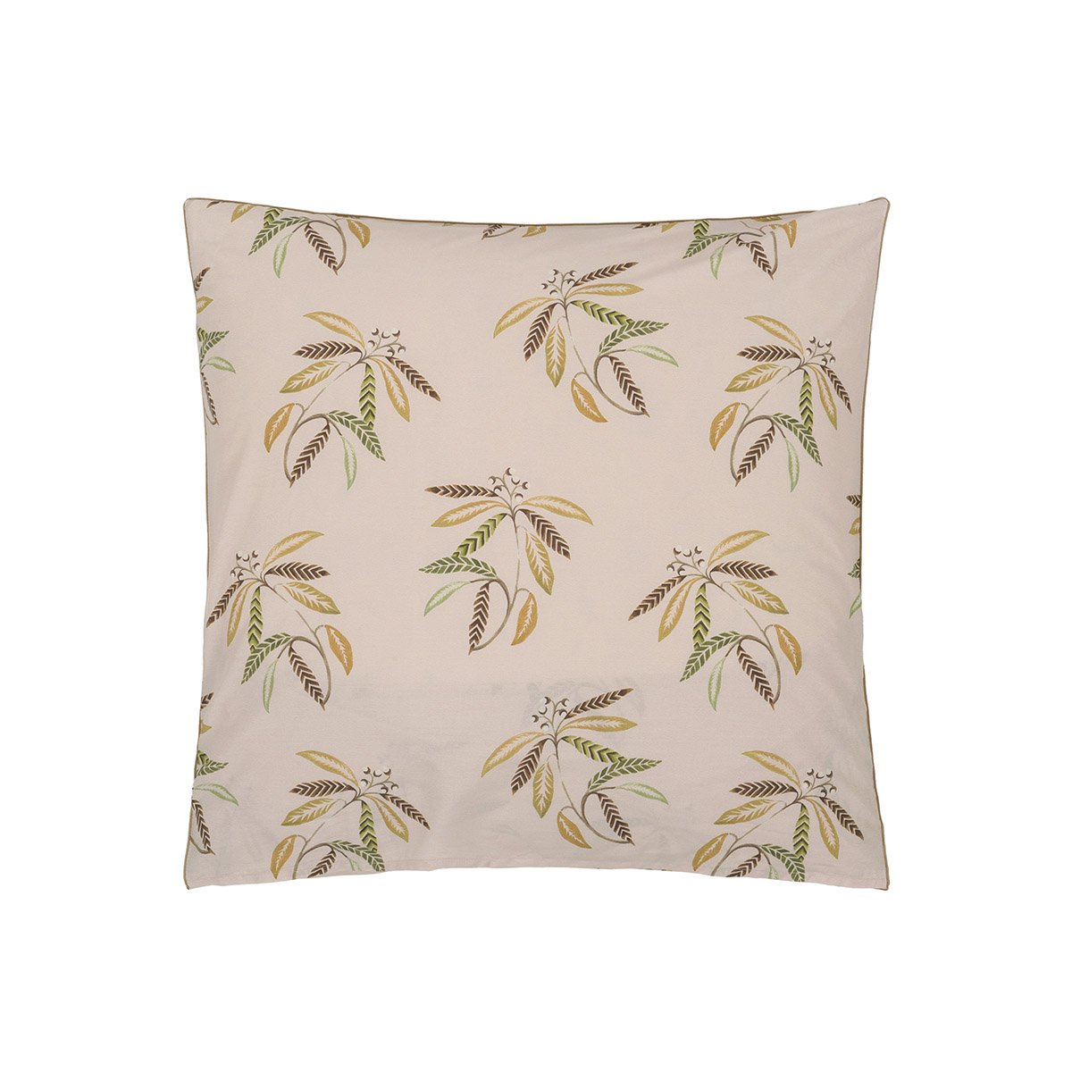 Taie d'oreiller imprimée en percale de coton, BROCART DECORATIF beige moyen, DESIGNERS GUILD