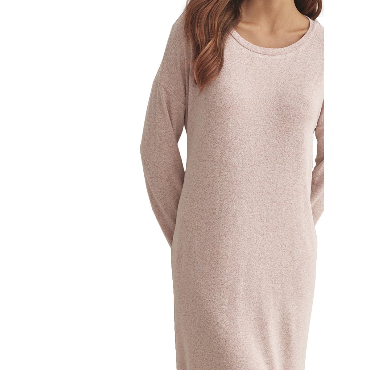 Chemise de nuit manches longues BASIC P82 rose, SELMARK