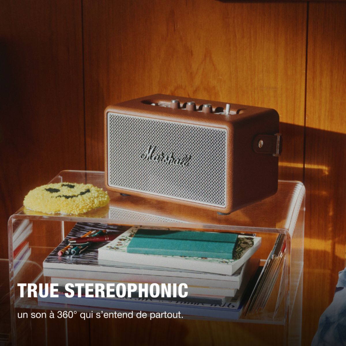 Enceinte portable Kilburn III Marron - Son 360°, Bluetooth, autonomie 50h couleur unique, MARSHALL