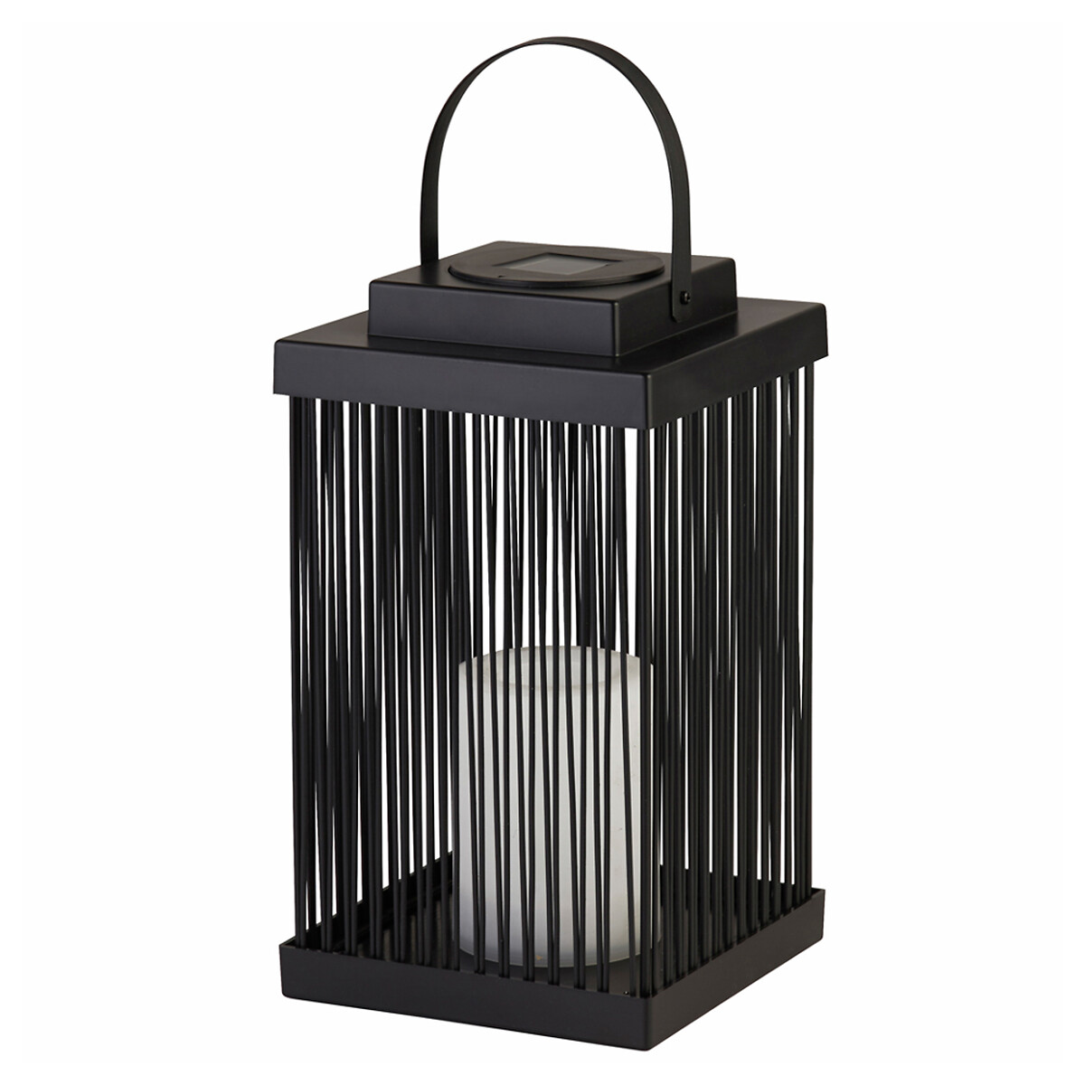 Moore Outdoor Solar Rattan Frame Lantern black, SO'HOME
