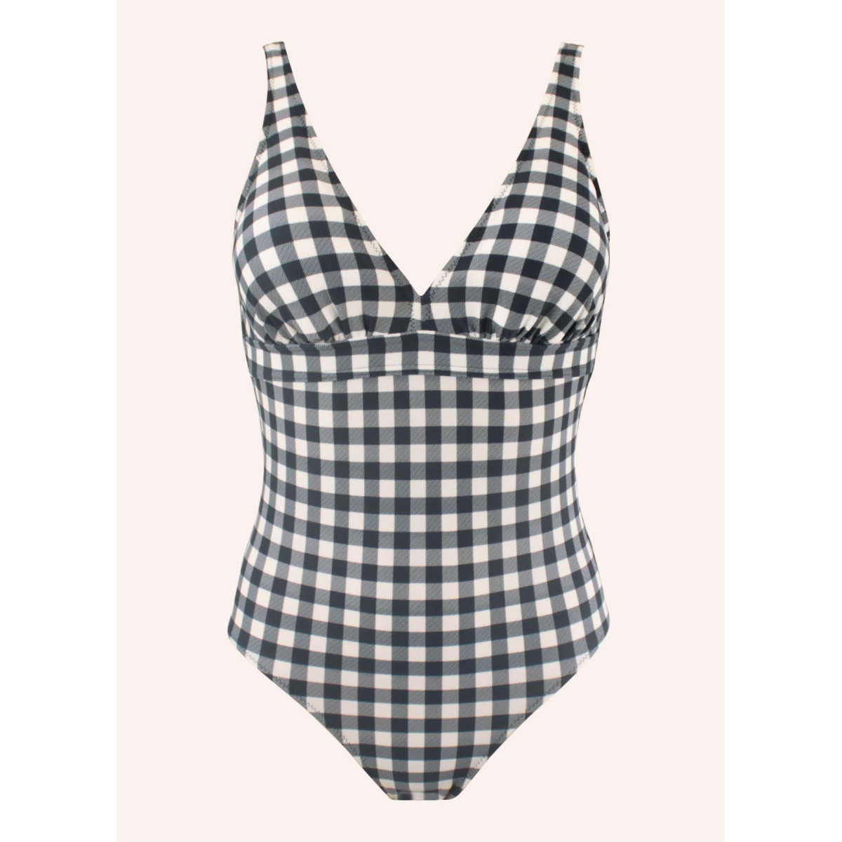 Maillot de bain 1 pièce coques amovibles MIMBEAU marine, LAURA BY JANINE ROBIN
