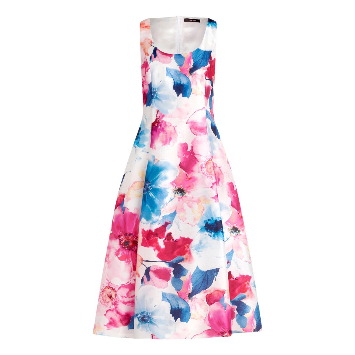 Robe de cocktail à plis creux cream/pink, VERA MONT