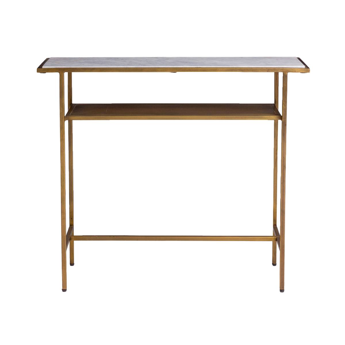 Console en métal rectangle TIMÉO jaune, MADE IN MEUBLES