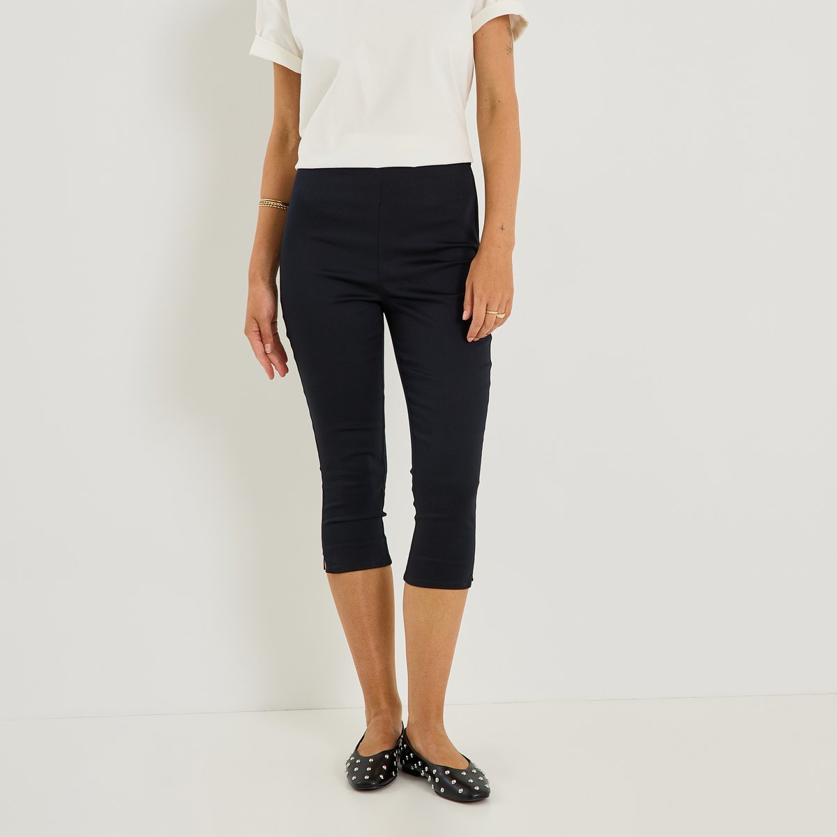 Pantalon capri ajusté noir, GRAIN DE MALICE