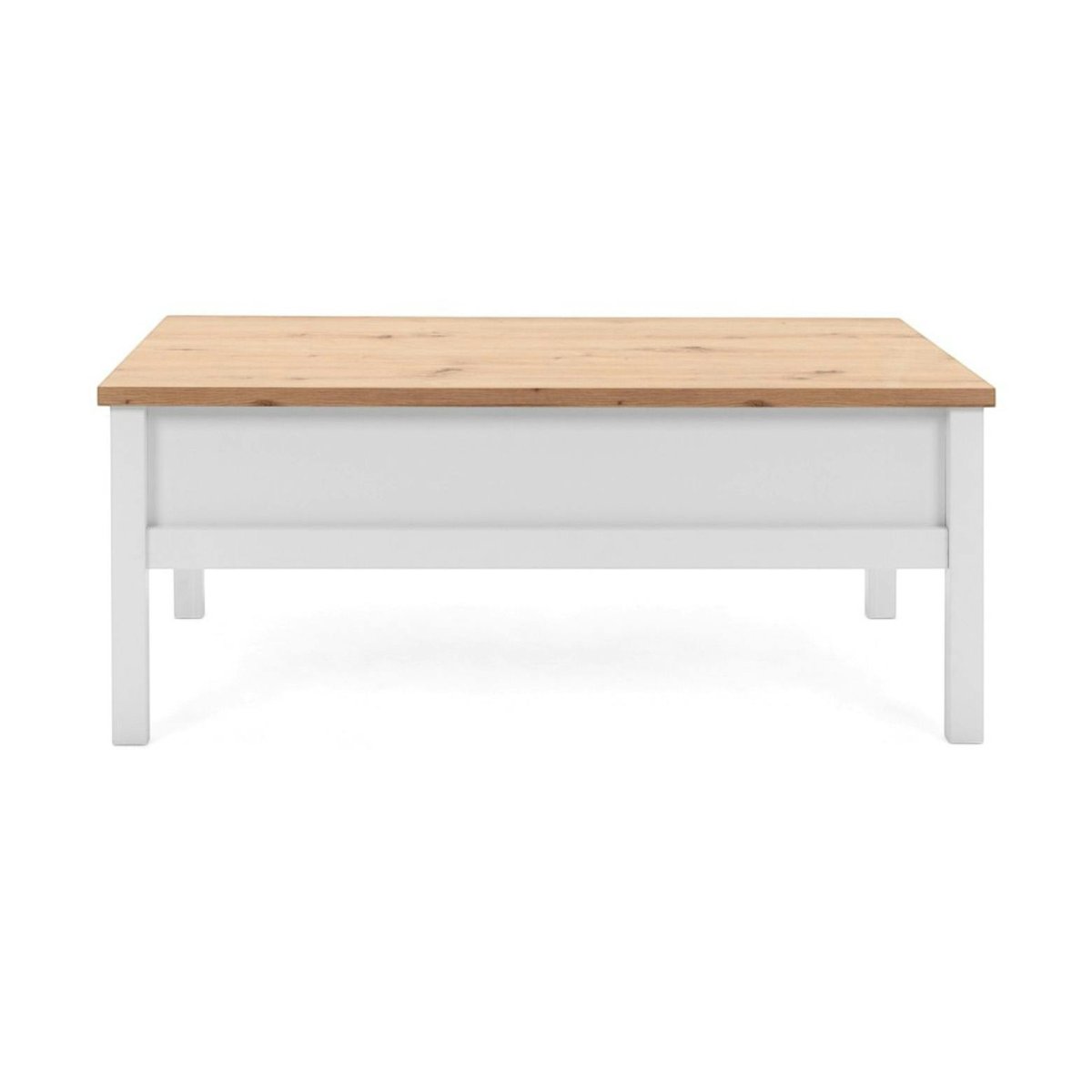 Table basse blanche 2 tiroirs VENZA blanc, PIER IMPORT