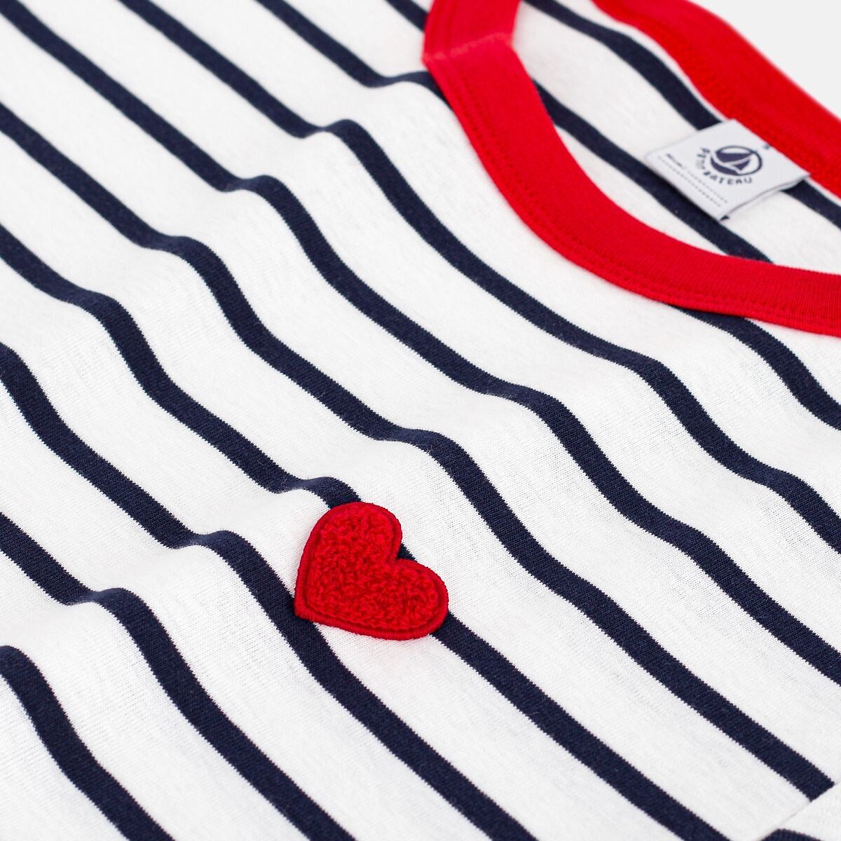 Lconique Striped Crew Neck T-Shirt white/navy, PETIT BATEAU