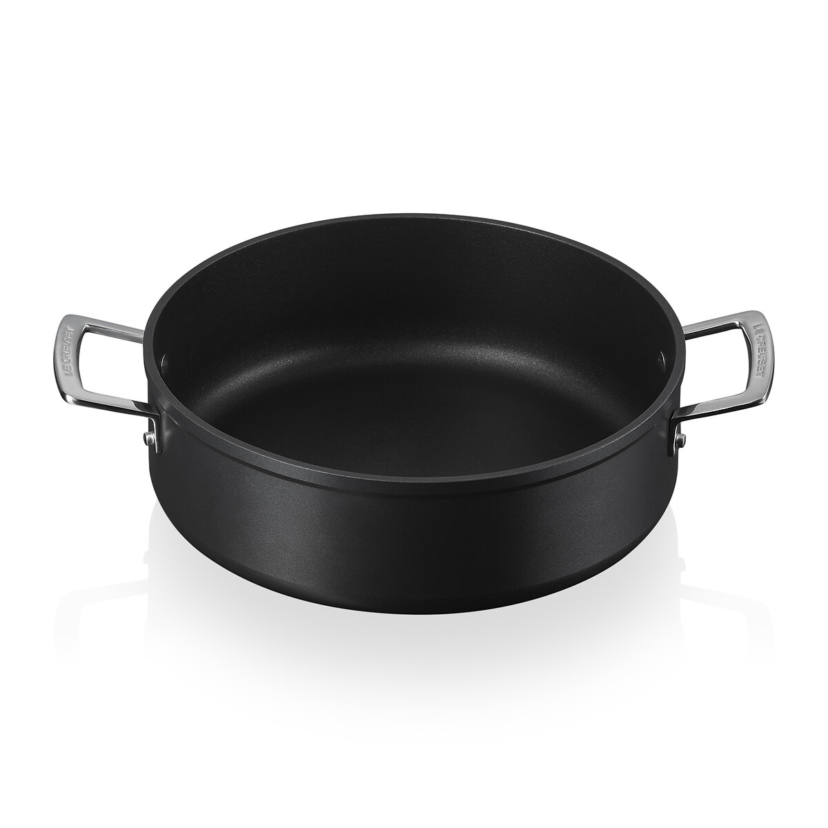 Rondeau Les Forgées avec couvercle en verre noir, LE CREUSET
