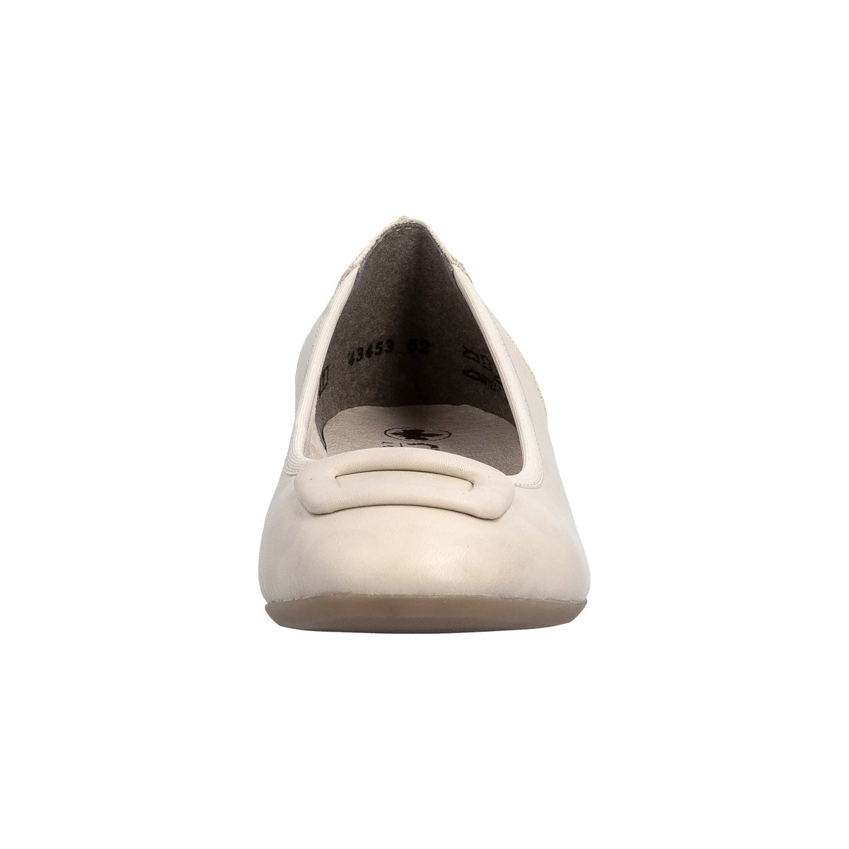 Ballerine à Talon Cuir beige, RIEKER