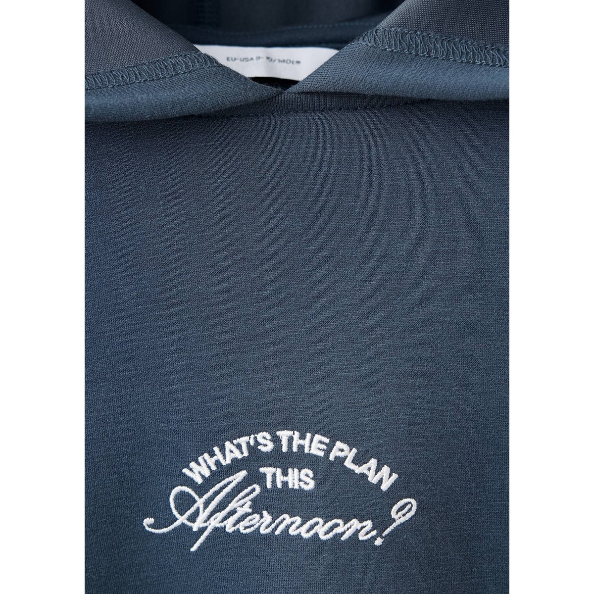 Sweat à capuche avec fentes bleu marine, MANGO KIDS